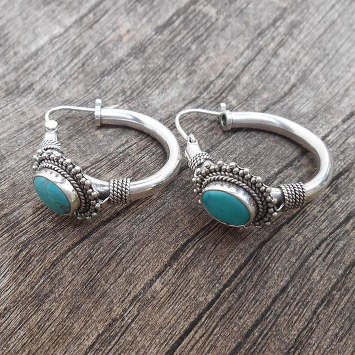 Brincos Retro Turquesa