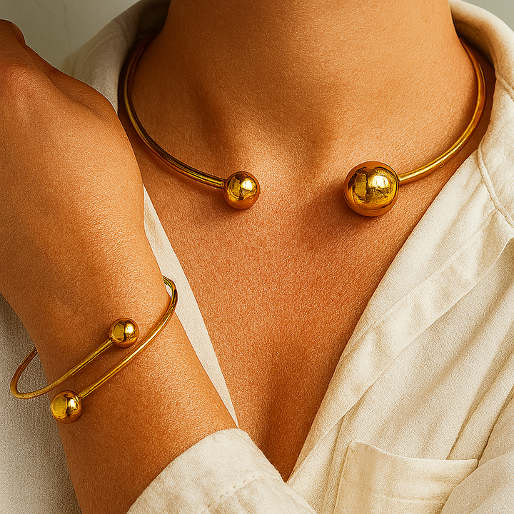 Conjunto de Pulseiras em Ouro
